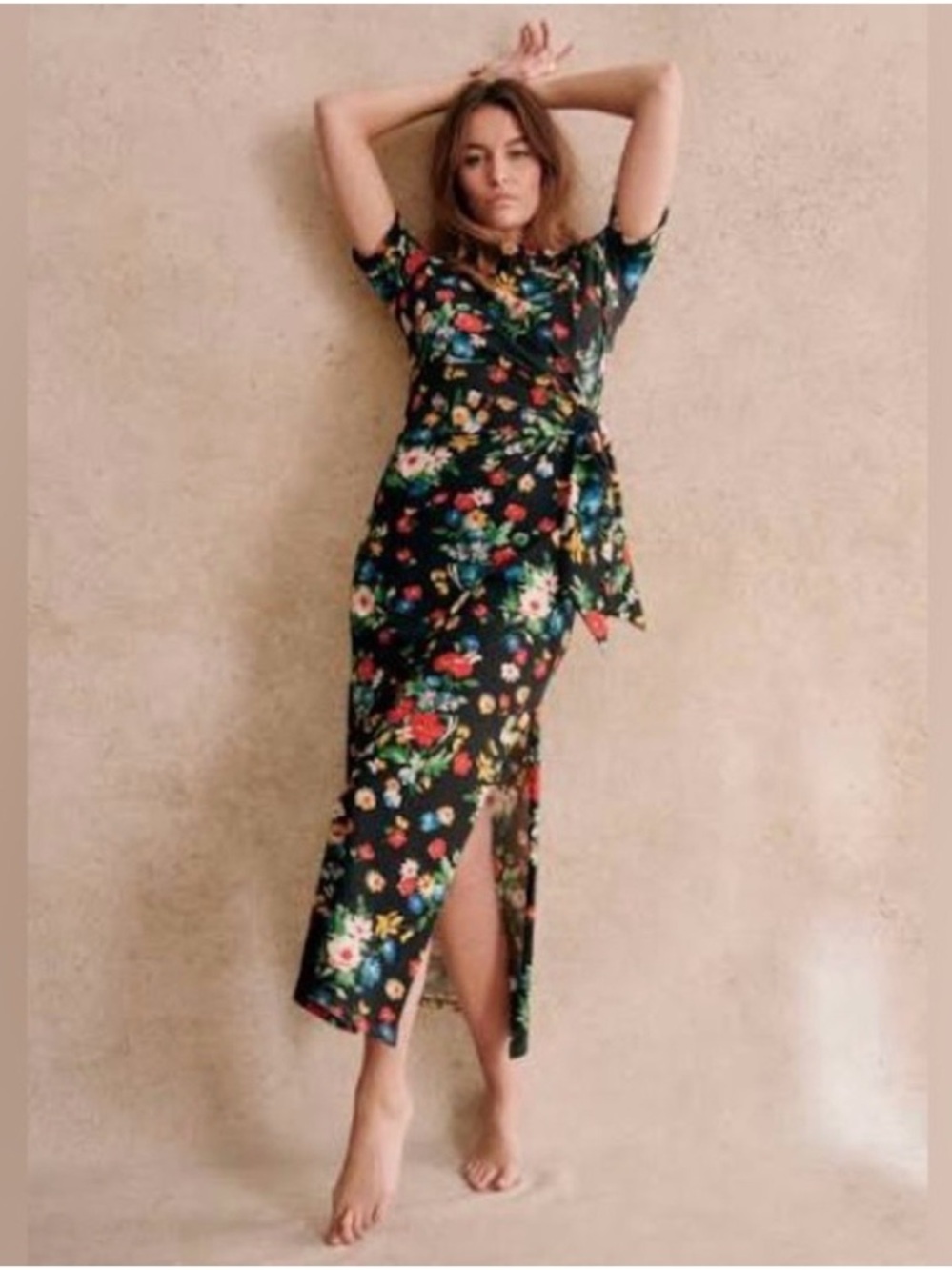 Sezane Pippa Dress Fleurs Multico - Size M - Picture 3 of 13